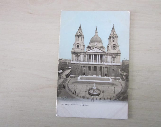 Postcard, St. Paul's Cathedral, London. UK. Genuine, Original, Used, Postmarked 1904.