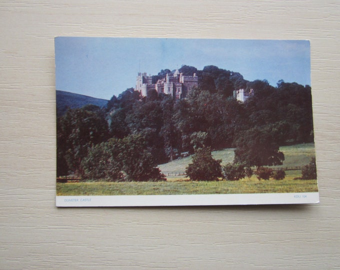 Postcard, Dunster Castle, Somerset, UK. REAL Photo Postcard (RPPC). Genuine, Original, Unused.
