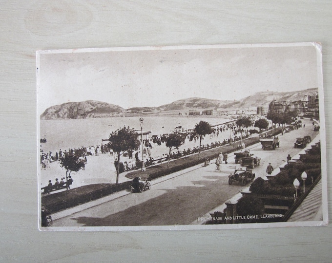 Postcard, Promenade And Little Orme, Llandudno, Wales, United Kingdom. Genuine, Original.