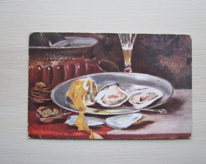 1920s Postcard. No Title. Food and Drink. Ideal Christmas Gift, Mothers Day, Birthday Present For Loved One