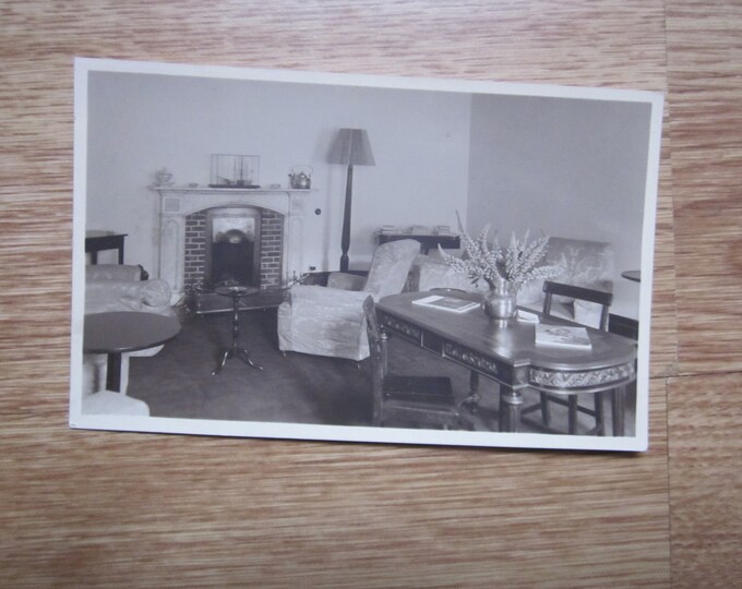 Real Photo (RPPC) Postcard, 1950s? Dining Room Area England, UK. Genuine Original. Ideal Christmas Mother's Day Gift Birthday Present