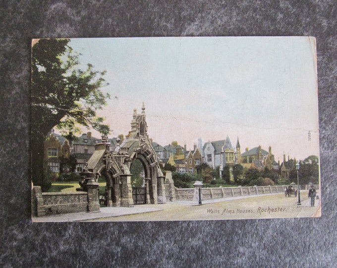 1910s Postcard, Watts Alms Houses, Rochester, UK, Genuine, Used, Original.