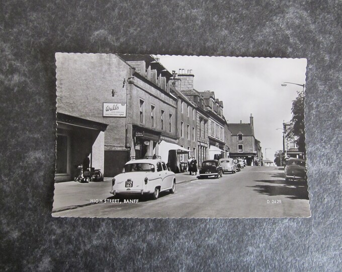 Real Photo (RPPC) Postcard, High Street, Banff, Scotland. UK. Valentine's Series. Ideal Christmas Gift, Mother's Day Gift, Birthday Present