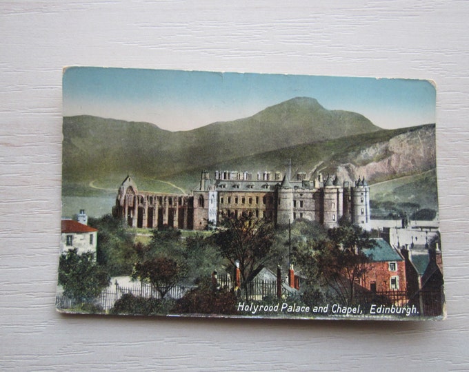 Vintage REAL PHOTO Postcard, Holyrood Palace And Chapel, Edinburgh, Scotland, UK. Genuine, Original, Unused. Ideal Gift For Loved One
