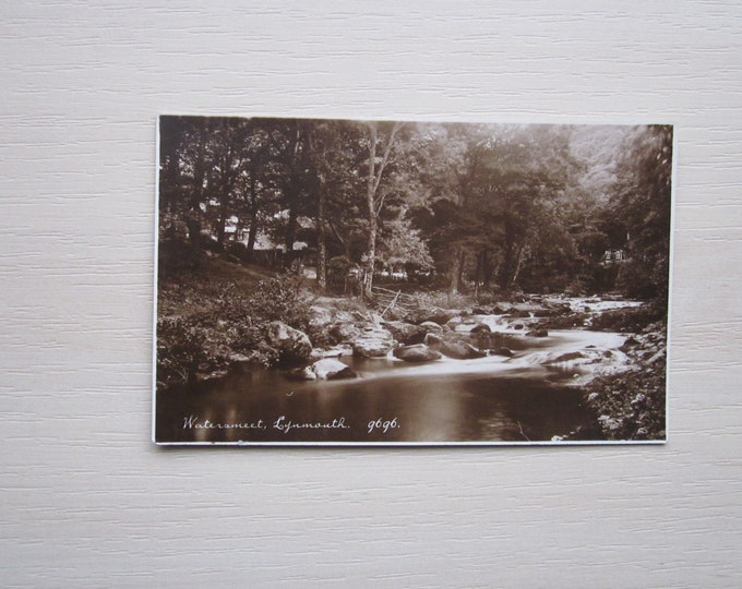 Postcard, Watersmeet, Lynmouth , Devon, UK. Real Photo (RPP) Postcard. Ideal Christmas Present, Birthday Gift, Mother's Day Gift