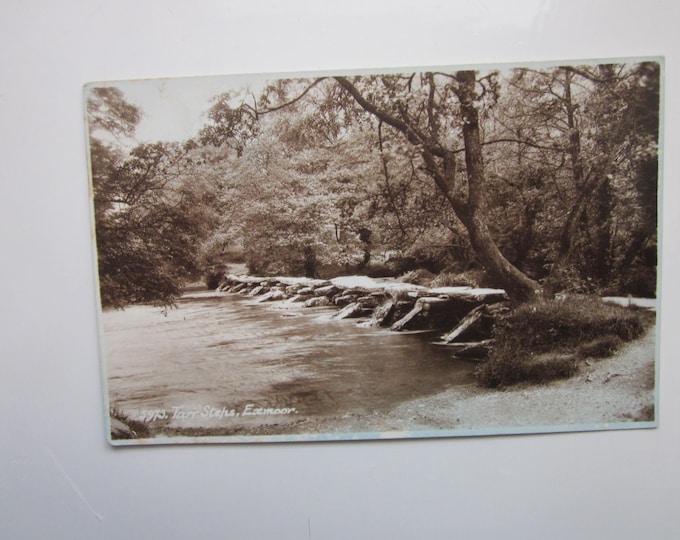 Postcard, Tarr Steps, Exmoor, England, United Kingdom. Real Photo RPPC Postcard. Genuine, Original.