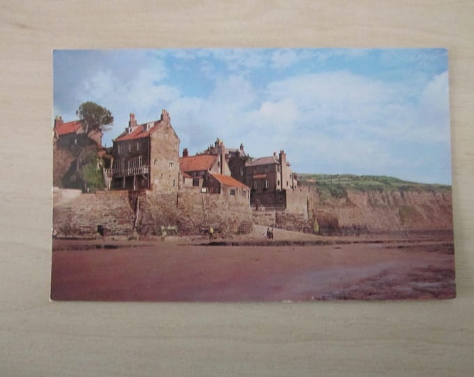 Postcard, The Beach, Robin Hoods Bay, North Yorkshire, UK. Genuine, Original, Unused, Colour, REAL Photo (RPPC) Postcard.