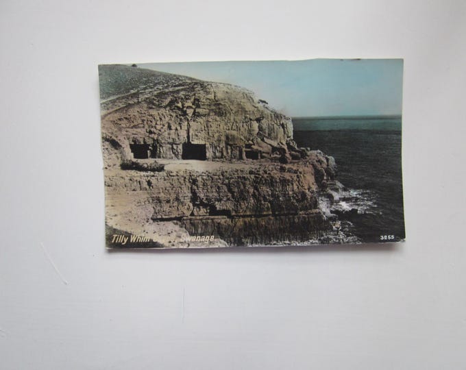 Postcard, Tilly Whim Caves, Swanage, England, UK. REAL Photo Postcard (RPPC) Genuine, Used postcard, Original.