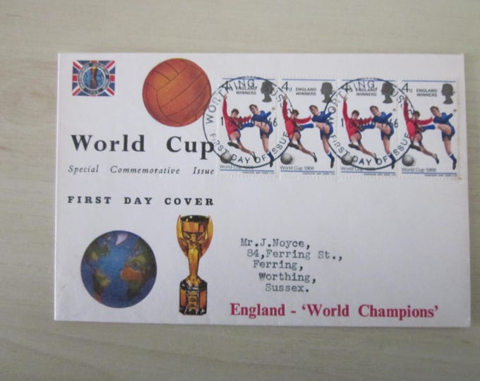 1966 World Cup Final First Day Cover UK. Genuine, Original, Used