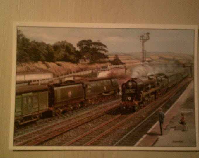 Postcard, No. 8 Heavyweights At Seaton, Railway Series. The B.J. Freeman Collectors Cards.