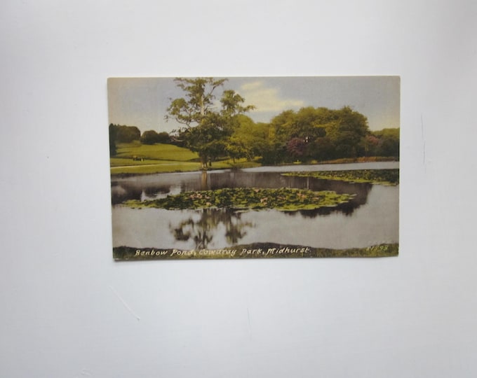 Postcard, Benbow Pond, Cowdray Park, Midhurst, Sussex. Unused Postcard, Genuine. Original.  Frith & Co Ltd.