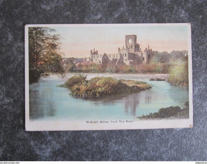 Postcard, Kirkstall Abbey, From The River, Folkestone, Kent, UK. Used. Genuine Original.