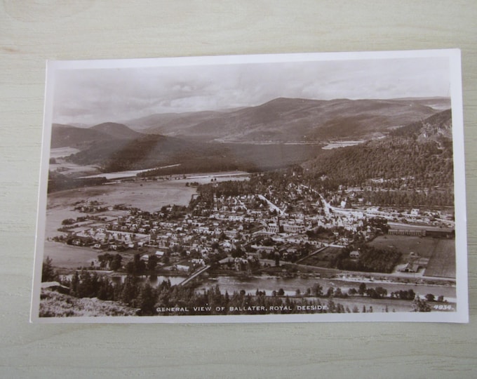 Postcard, General View Of Royal Ballater, Royal Deeside, United Kingdom. Real Photo (RPPC) Postcard. Genuine, Original.