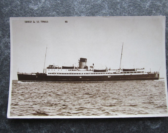 Real Photo (RPPC) Postcard, I.0.M.S.P. Co. SS. Tynwald. Original. Ideal Christmas Gift, Mother's Day Gift, Birthday Present For Loved One