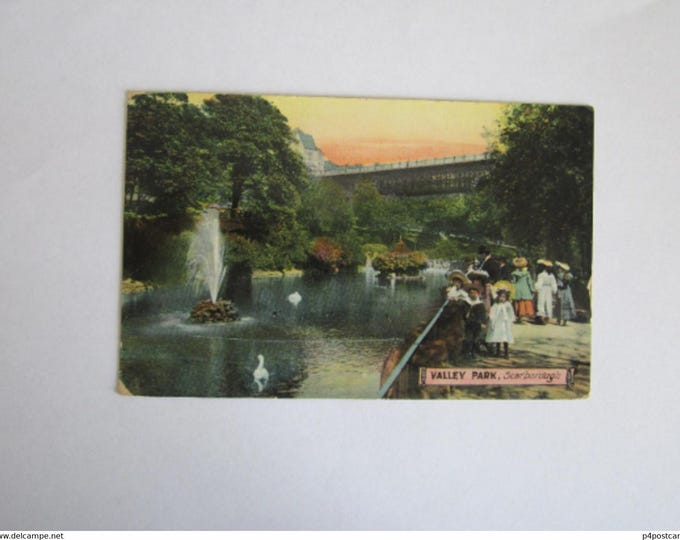 Valley Park, Scarborough, Yorkshire, England, Uk. REAL PHOTO Postcard (RPPC), Used, Genuine, Original