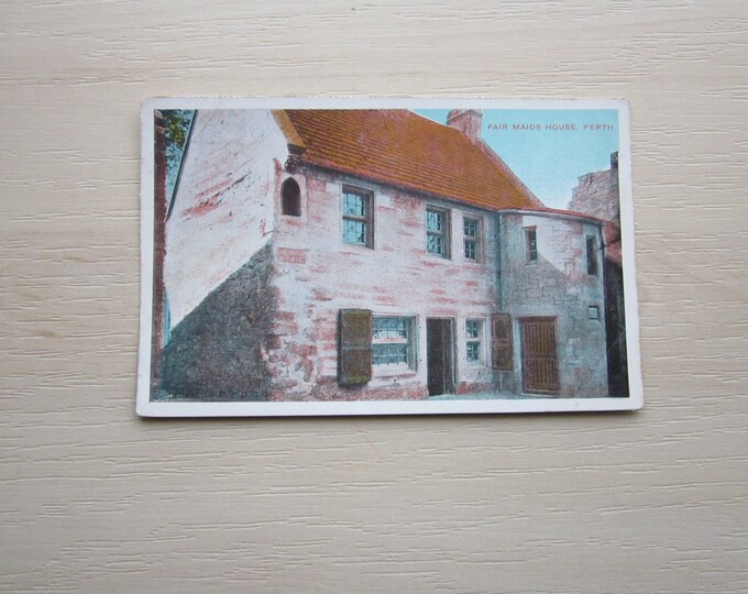 1900s Old Vintage Postcard, Fair Maids House, Perth, Perthshire, Scotland, UK. Genuine, Original, Used