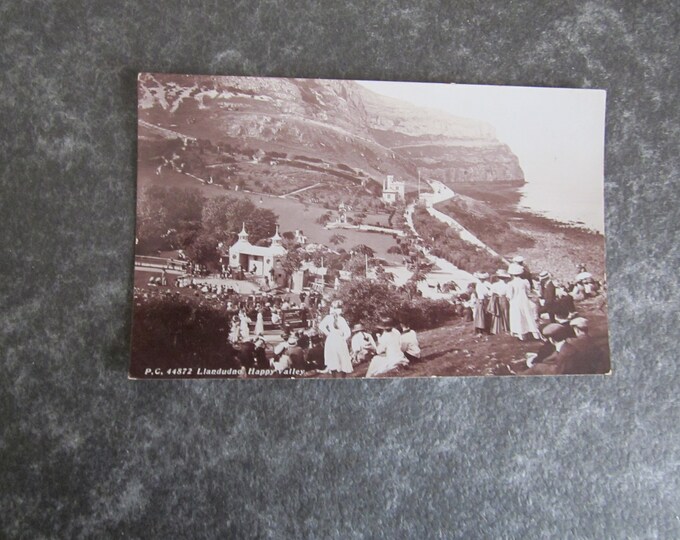 Real Photo (RPPC) Postcard, Happy Valley, Llandudno, Wales. UK. Ideal Christmas Gift, Mother's Day Gift, Birthday Present
