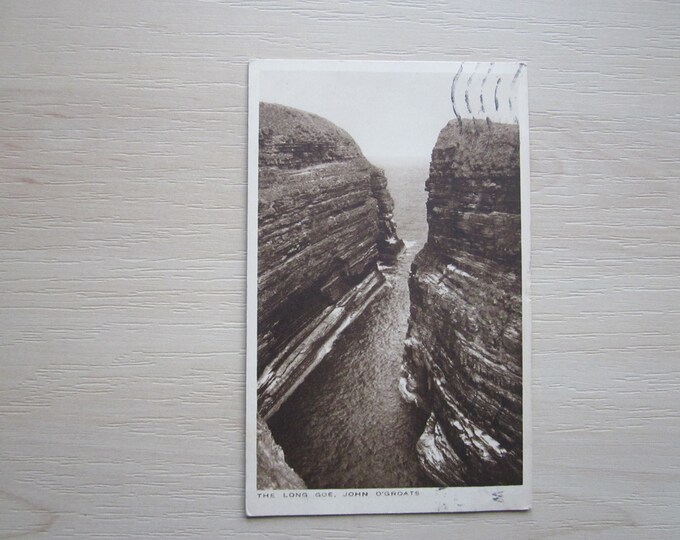 1930s Postcard. The Long Goe, John O'Grats, Caithness, UK Used. Postmarked 1935. Ideal Christmas Gift, Mothers Day, Birthday Present