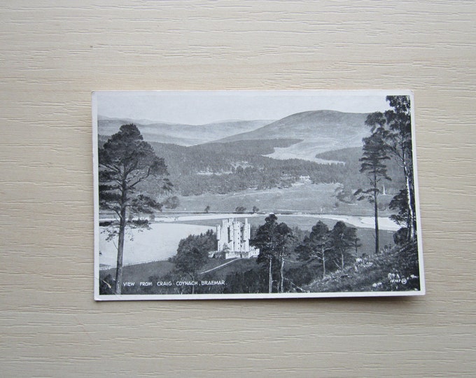 Vintage Postcard, View From Craig Coynach, Braemar, Aberdeenshire, Scotland, UK. Genuine, Unused.