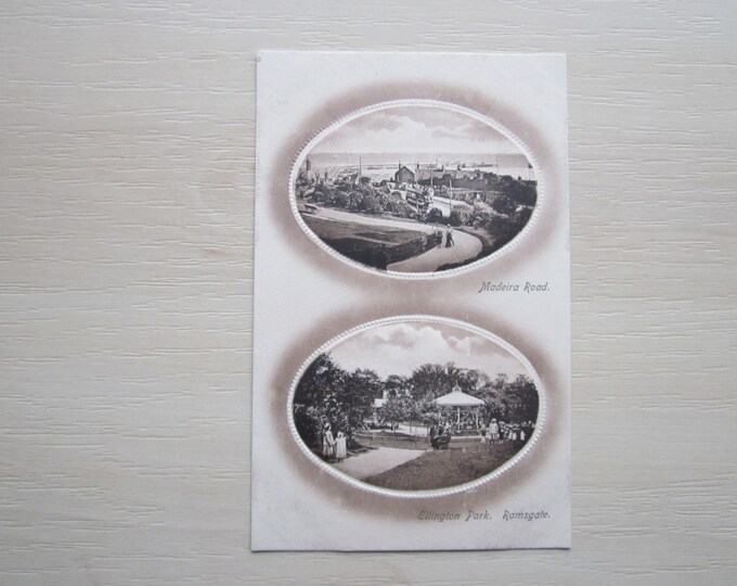 Postcard. English Photography - Madeira Road + Ellington Park, Ramsgate UK. Ideal Christmas Gift, Mothers Day Birthday Present For Loved One