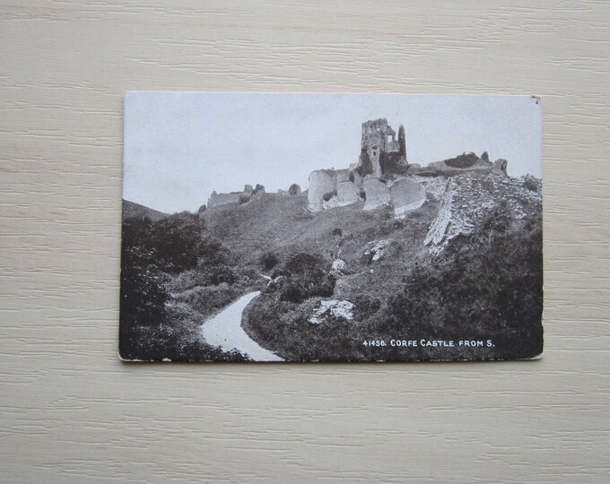 Vintage Printed Postcard, Corfe Castle From S. Sepiatone Series, Dorset, UK. Genuine, Original, Unused. Ideal Gift For Loved One.