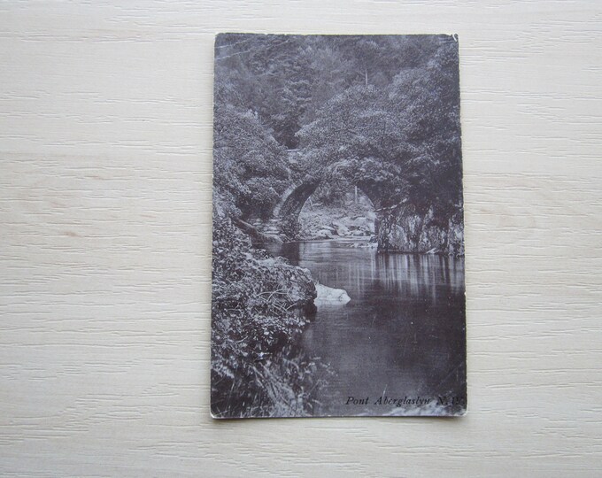 Vintage Printed Postcard, Pont, Aberglaslyn Wales, UK. Genuine, Original, Used. Postmarked 1929. Ideal Gift For Loved One.