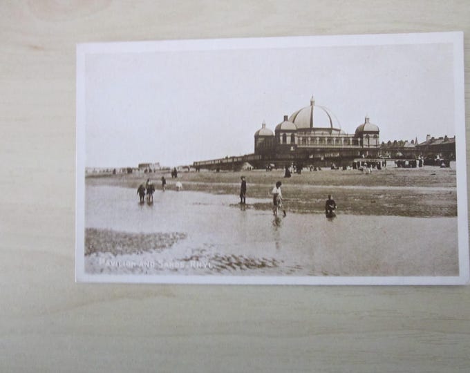 Postcard, Pavilion And Sands, Rhyl, UK. Genuine, Original, Unused.