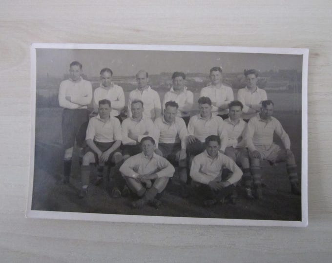 1950s? Football (Soccer) Team. Real Photo Postcard (RPPC). Genuine. Original.