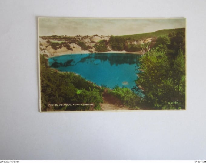 The Blue Pool, Furzebrook, Dorset, England, Uk. REAL PHOTO Postcard (RPPC), Unused, Genuine, Original
