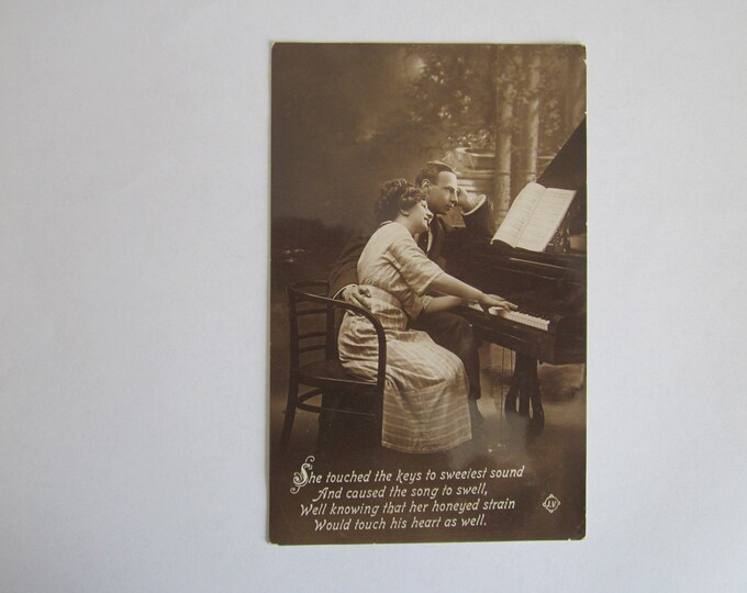 Real Photo (RPPC) Postcard, Valentine Series, Used, Without Postage Stamp.