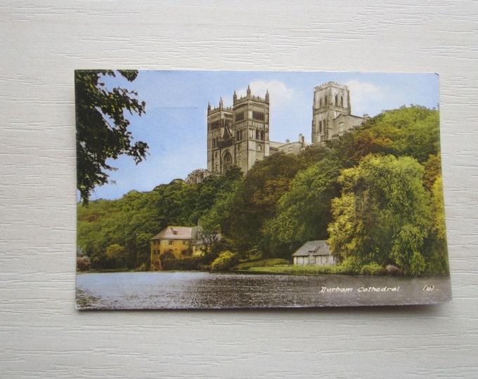 Vintage REAL PHOTO Postcard, Durham Cathedral, Durham, UK. Genuine, Original, Used. Ideal Gift For Loved One