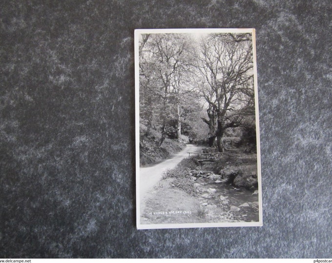 1950s Postcard, In Horner Valley, Somerset, England. REAL Photo Postcard (RPPC). Original, Genuine. Used.