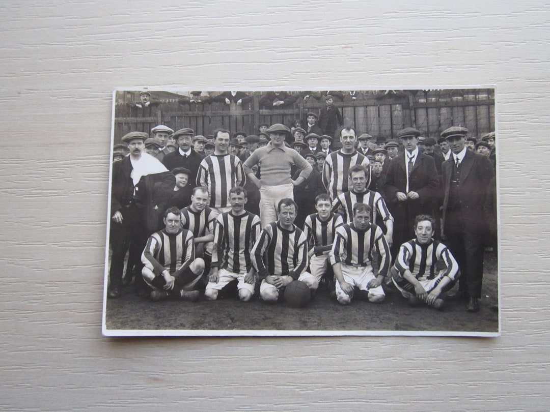 1910s? Football (soccer) Team Real Photo (RPPC) Postcard. Genuine