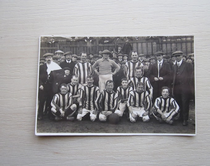 1910s? Football (Soccer) Team Real Photo (RPPC) Postcard. Genuine Original.