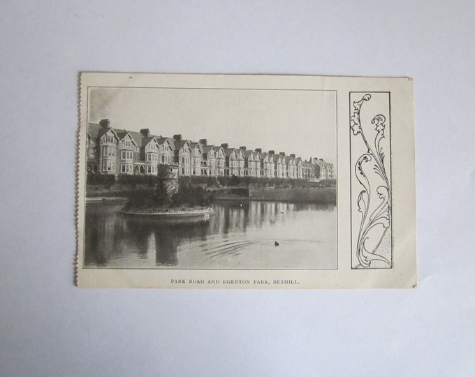 Vintage Postcard, Park Road And Egerton Park, Bexhill, UK. Unused, Original.