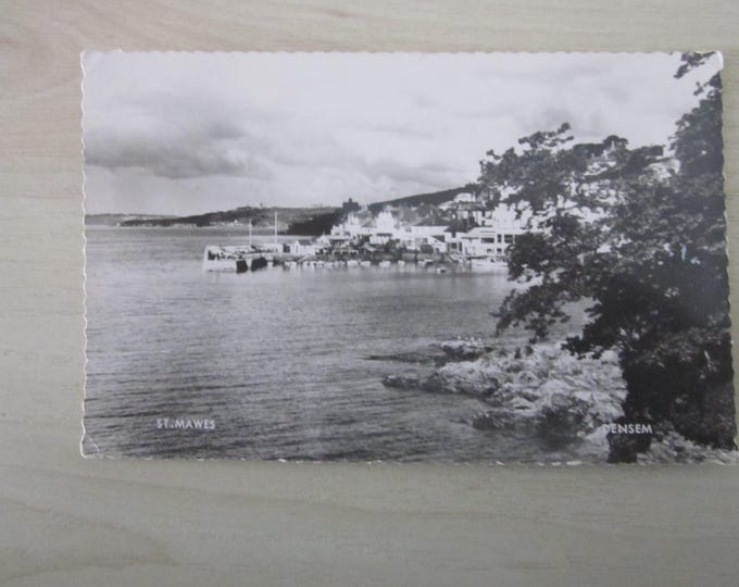 Postcard, St. Mawes, Cornwall, UK. Genuine, Original, Used REAL Photo (RPPC) Postcard.