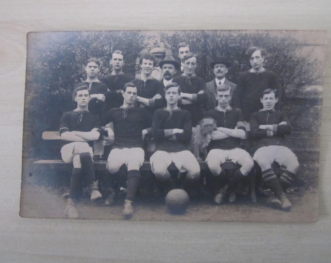 1940s? Postcard. Football (Soccer) Team. Genuine. Original. Unused.