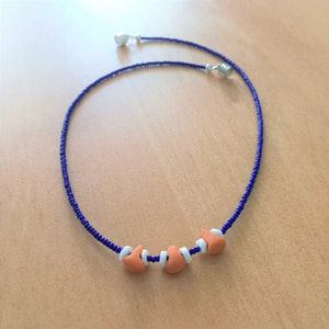 Blue and Orange Necklace, Proceeds Benefit Autistic Self Advocacy Network,  ASD, Autism Advocacy Love Acceptance, Autistic Artist, Charity