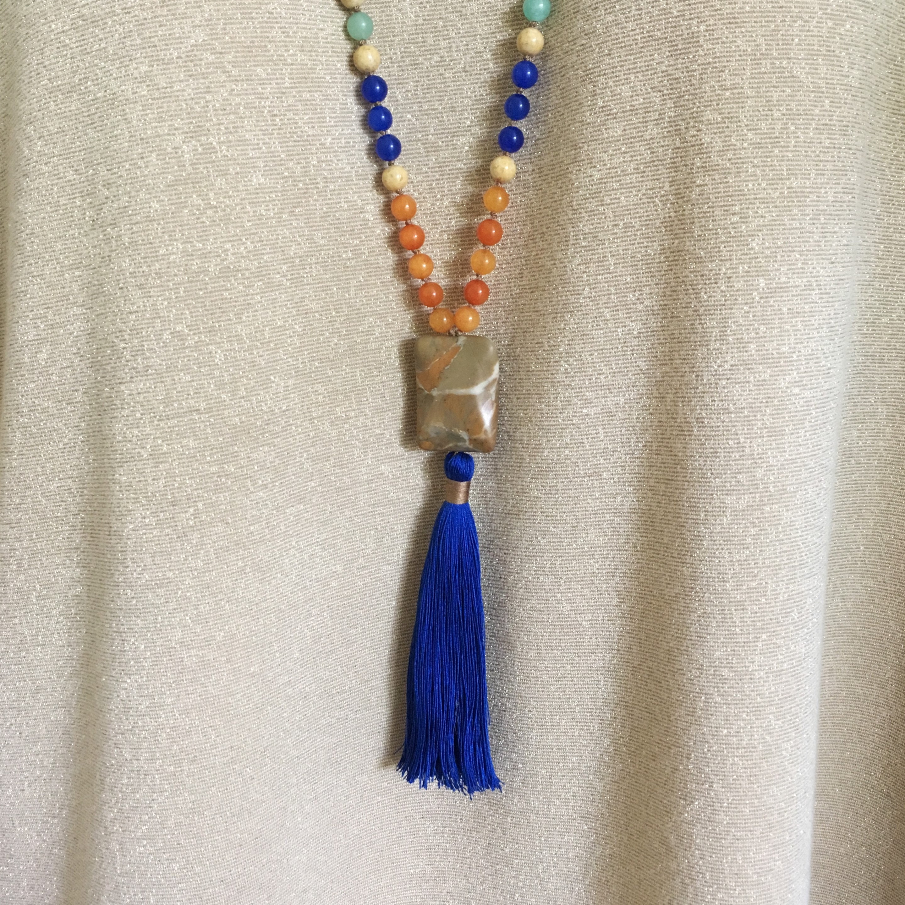 Mala / Blue and Orange Mala / Blue and Green Aventurine and | Etsy