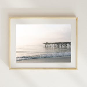 Coastal Beach Pier Photography Print | Sunrise Beach Print | Sunrise Coastal Photography Print | Coastal Wall Art | Coastal Decor