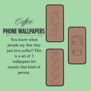 Coffee lover phone wallpaper bundle