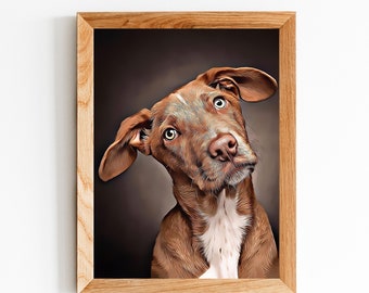 Personalisiertes Hundeportrait vom Foto Geschenk für Hundemama Hundeverlust Geschenke Geschenke für Hundeliebhaber Katzenskizze