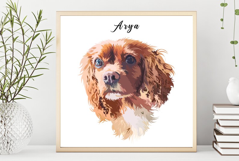 Ritratto di animale domestico personalizzato Regalo unico e personalizzato per cani, Cattura la bellezza del tuo amato Yorkshire Terrier, Arte su tela per animali domestici, Regali per animali immagine 5