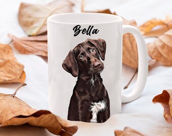 Tazza da caffè per cani Memoriale per animali domestici Regalo per amante dei cani Accessori per cani Tazza da caffè Tazza da caffè grande Tazza da caffè Gm Tazza da caffè con fiori