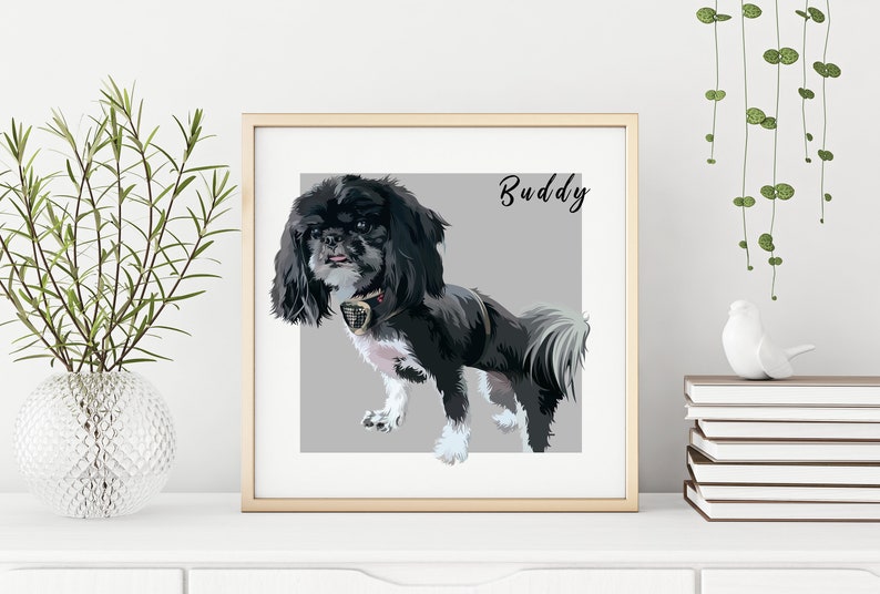 Toile personnalisée pour animaux de compagnie en anglais