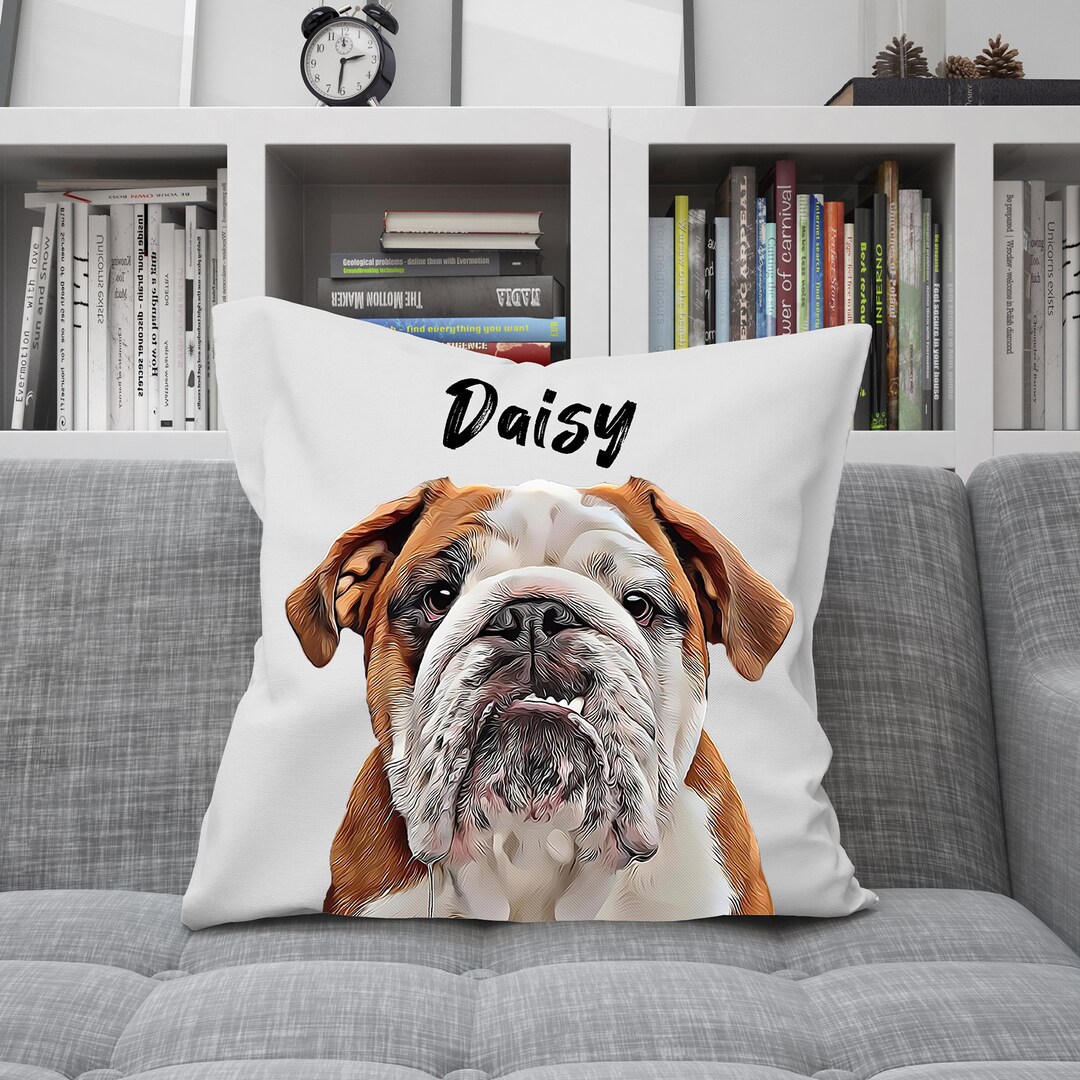 Personalized Dog and Cat Face Pillow With Picture Dog Face Etsy