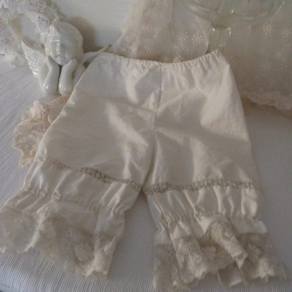 Puppen Unterhose Edwardianstyle Viktorianstyle Spitze Lace Underwear 19.Jahrhundert Babykleidung Unterwäsche