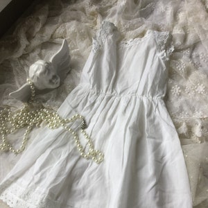 Rarity! Old children&#39;s dress baby dress summer dress white lace vintage Victorian style Edwardian style lace dress empire style
