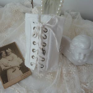 Antique Doll Corset Edwardian Style Victorian Style Underwear 19th Century Underwear Vintage Doll Corset Bodice White