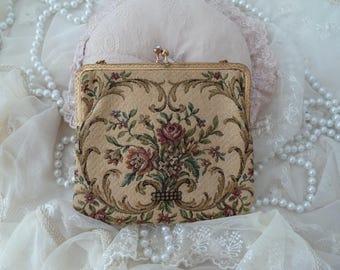 アンティーク プチポワン マイクロ刺繍 ニードルポイント タペストリー